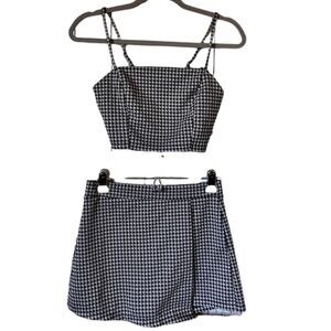 Iris Black and White Houndstooth Set